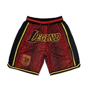 KOBE BRYANT YEAR OF THE MAMBA UNIVERSITY BASKETBALL SHORTS (RED) Large
